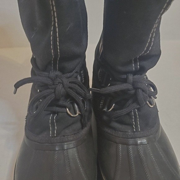 Sorel Black Canada Snowcat winter insulate Tall Boots with lace up closure boots - Picture 4 of 11